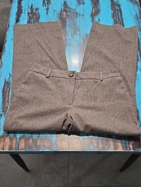 Hilary Radley Herringbone Brown Dress Pants